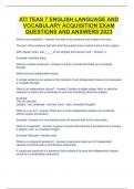 ATI TEAS 7 ENGLISH LANGUAGE AND VOCABULARY ACQUISITION EXAM QUESTIONS AND ANSWERS 2023