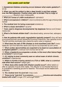 APEA QBank AANP Review Q&A 2022/2023 Course APEA QBank AANP Institution APEA QBank AANP Gestational diabetes screening occurs between what weeks gestation? - Answer -24-48 When you ask the patient to take a deep breath in and then palpate over the RUQ abd