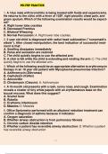 PSI FNP Practice Questions And Answers 2022/2023 Course PSI FNP Institution PSI FNP A 14yo male with bronchitis is being treated with fluids and expectorants. He returns to the clinic with a fever of 103F, right pleuritic chest pain, and green sputum. Whi