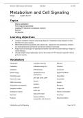 Chapter 6&9: metabolism & cell signaling