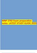 MNP 2702 Exam preparation notes LATEST STUDY GUIDE 2023