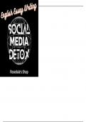 Social Media Detox ~ English Essay Writing for Secondary Schools