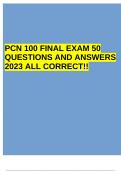 PCN 100 FINAL EXAM 50 QUESTIONS AND ANSWERS 2023 ALL CORRECT!!