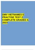 DMV VIETNAMES E PRACTISE TEST 2 COMPLETE GRADED A 2023