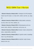 WGU D094 Test 1 Review 2023 Complete Solutions Verified