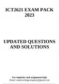 ICT2621 EXAM PACK 2023