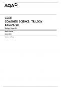 AQA psychology Mark schemes,AQA GCSE COMBINED SCIENCE: TRILOGY 8464/B/2H Biology Marking Schemes,AQA GCSE PHYSICS Marking Schemes,AQA CHEMISTRY MARKING SCHEMES AND AQA MATHEMATICS MARKING SCHEMES(FULL SOLUTION PACK)