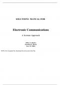 Electronic Communications A System Approach 1st Edition By Beasley, Hymer, Miller (Solution Manual)