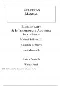 Elementary & Intermediate Algebra 4th Edition By Michael Sullivan, Katherine Struve, Janet Mazzarella (Solution Manual)