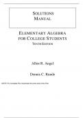 Elementary Algebra for College Students 10th Edition By Angel, Runde (Solution Manual)