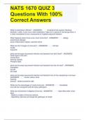 NATS 1670 QUIZ 3 Questions With 100% Correct Answers