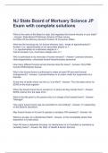 NJ State Board of Mortuary Science JP Exam with complete solutions