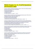 PEDS Chapter 13, 14, 15 (ATI) Questions and Answers 2023