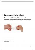 Implementatie plan persoonsgerichte zorg bij dementie Evidence based practice 