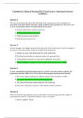 Chamberlain College of Nursing NR222 Final Exam 1. Questions & Answers(Graded A)