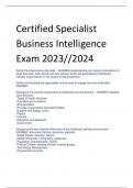 Exam (elaborations) Certified Specialist Business Intelligence 