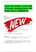 chem 103 module 3 exam 2023 Portage Learning Chem 103 Module Exam (GRADED A)  