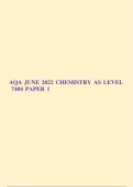 AQA JUNE 2022 CHEMISTRY AS LEVEL 7404 PAPER 1 and Marksheme