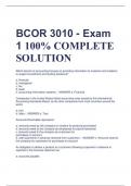 Exam (elaborations) BCOR 3010 