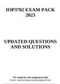 IOP3702 EXAM PACK 2023