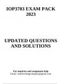 IOP3703 EXAM PACK 2023