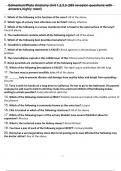 Edmentum/Plato Anatomy Unit 1,2,3,5 (285 revesion questions with answers,highly rated)