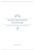 Volledige samenvatting  klinische biologische Psychologie (adhv colleges en slides)