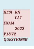 HESI RN CAT EXAM 2023 V1&V2 QUESTIONS& ANSWERS