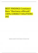 BEST FINDINGS Constance Barn "Shortness of Breath" 100% CORRECT SOLUTIONS 202