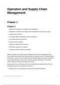 Class notes adms (ADMS3351)  Operations and Supply Chain Management
