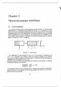 Class notes Resume De Thermodynamique