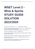 WSET Level 2 - Wine & Spirits STUDY GUIDE  SOLUTION  2023//2024