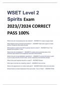 WSET Level 2  Spirits Exam 2023//2024 CORRECT  PASS 100%