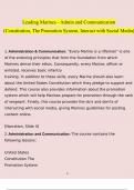 Leading Marines - Admin and Communication (Constitution, The Promotion System, Interact with Questions 2023 - 2024 With Verified Answers