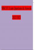 NBCOT Exam. questions and answers} (2022/2023) (verified answers)