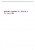 WGU BIOCHEM C785 Module 2: Amino Acids