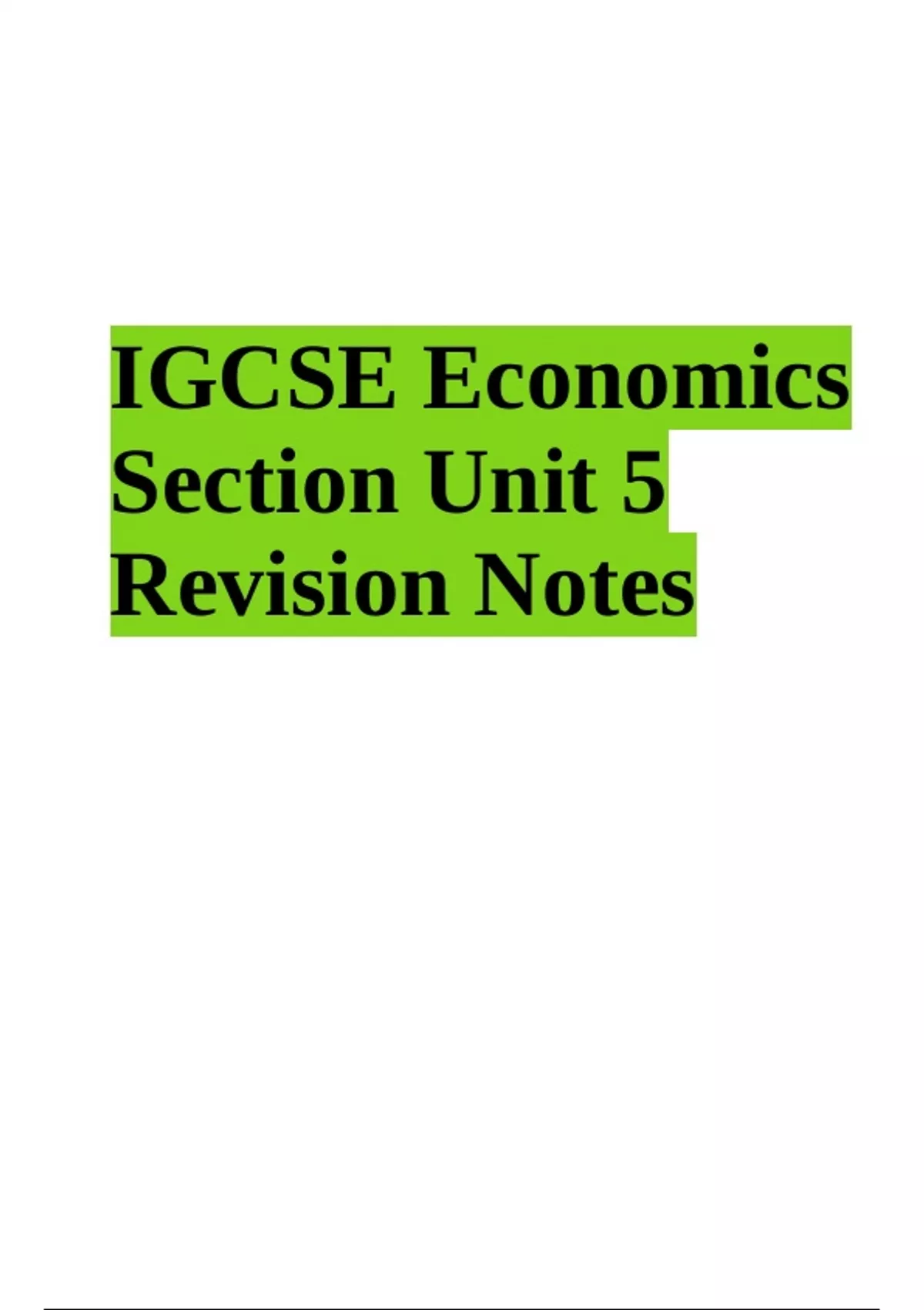 igcse-economics-section-unit-5-revision-notes-2023-igcse-economics