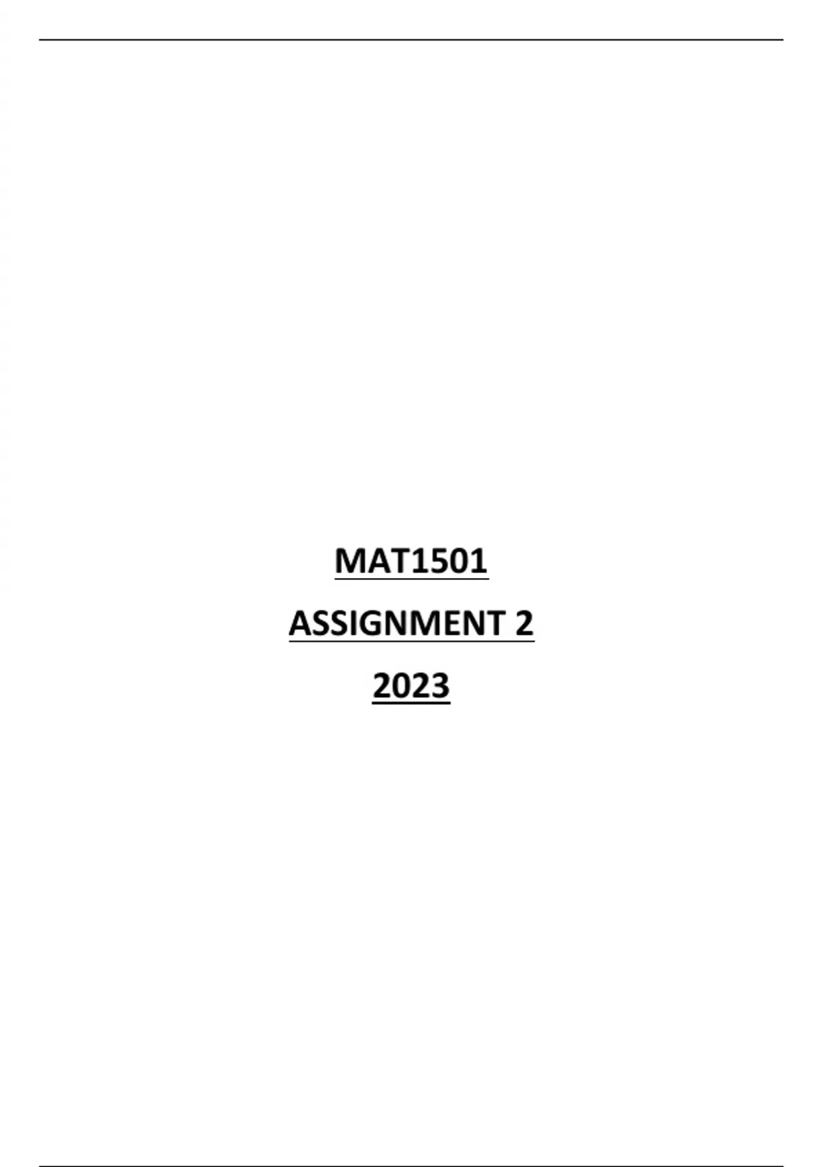 mat1501 assignment 4 solutions