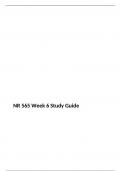 NR 565 Week 6 Study Guide, NR 565: Advanced Pharmacology Fundamentals, Chamberlain