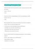 Coaching Principles Test |100 Questions with 100% Correct Answers | Verified | 27 Pages