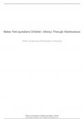 Bates Test questions Children: Infancy Through Adolescence