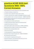 practice ACHE BOG test Questions With 100% Correct Answers