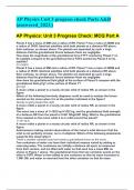 AP Physics Unit 3 progress check Parts A&B (answered_2023.)