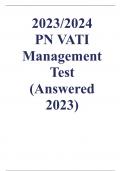 2023/2024 PN VATI Management Test (Answered 2023)