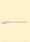 AQA CHEMISTRY A LEVEL JUNE 2022 7405 PAPER 3