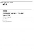 AQA GCSE COMBINED SCIENCE TRILOGY 8464/C/2F Chemistry Paper 2F Mark scheme June 2022