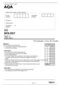 AQA AS BIOLOGY Paper 1 JUNE 2022 official question paper