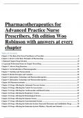  Pharmacotherapeutics for Advanced Practice Nurse Prescribers question and aswers 100% guarantee pass