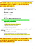 NR 566 Test Bank Questions for Weeks 5,6 &7 ALL ANSWERS 100% CORRECT LATEST UPDATE 2023/2024 GRADED A+ 