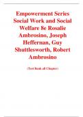 Empowerment Series Social Work and Social Welfare 8th Edition By Rosalie Ambrosino, Joseph Heffernan, Guy Shuttlesworth, Robert Ambrosino (Test Bank)